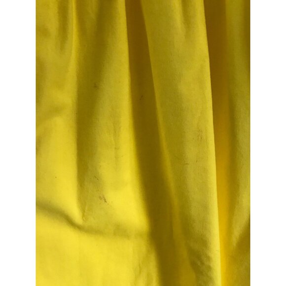 Vtg Handmade Bright Yellow Dress Made In Tlaquepaque Mexico Short Sleeve Heavy M - Picture 7 of 10